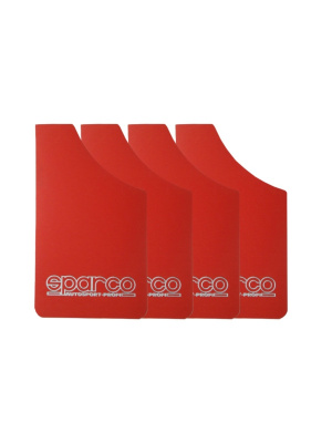 Брызговики Sparco для авто 22x37см 4 шт. красные